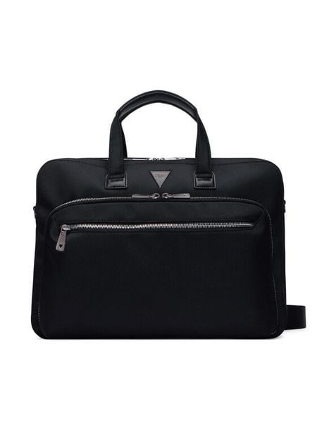 Guess Torba na laptopa HMBEHN P6338 Czarny. Czarne torby na laptopa damskie Guess, z aplikacjami, z materiału. Za 674.99 zł.