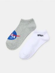 Skarpetki stopki NASA 2 pack - wielobarwny. Skarpetki męskie Sinsay, bez wzorów. Za 12.99 zł.