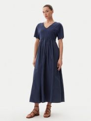 Weekend Max Mara Sukienka codzienna Brozno 2515621082 Granatowy Relaxed Fit. Niebieskie sukienki damskie Weekend Max Mara, na co dzień, m, bez wzorów, z bawełny, bez kołnierzyka, bez ramiączek, proste. Za 1,219.00 zł.