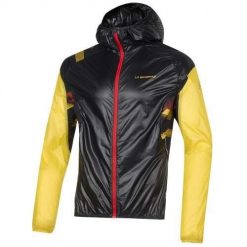 Płaszcz przeciwdeszczowy La Sportiva Blizzard. Czarne płaszcze męskie La Sportiva, l, bez wzorów, z elastanu. Za 515.50 zł.