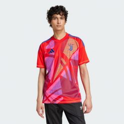 Koszulka Juventus 24/25 Short Sleeve Goalkeeper. Czerwone t-shirty sportowe męskie Adidas, l, z materiału, bez ramiączek, do piłki nożnej. Za 449.00 zł.