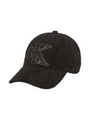 Calvin Klein Jeans czapka sztruksowa Mężczyźni czarny, ONE SIZE. Czarne czapki męskie Calvin Klein Jeans, z aplikacjami, z jeansu. Za 119.95 zł.