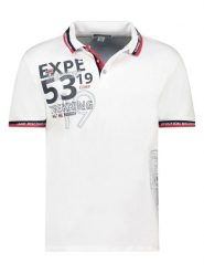 Geographical Norway Koszulka polo "Krug" w kolorze białym rozmiar: M. Białe koszulki polo męskie Geographical Norway, m, bez wzorów, z bawełny, bez ramiączek. Za 96.83 zł.