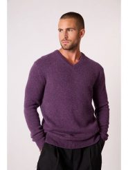 Perfect Cashmere Kaszmirowy sweter "Enzo" w kolorze fioletowym rozmiar: L. Różowe swetry męskie Perfect Cashmere, l, bez wzorów, z kaszmiru, bez kołnierzyka. Za 565.99 zł.