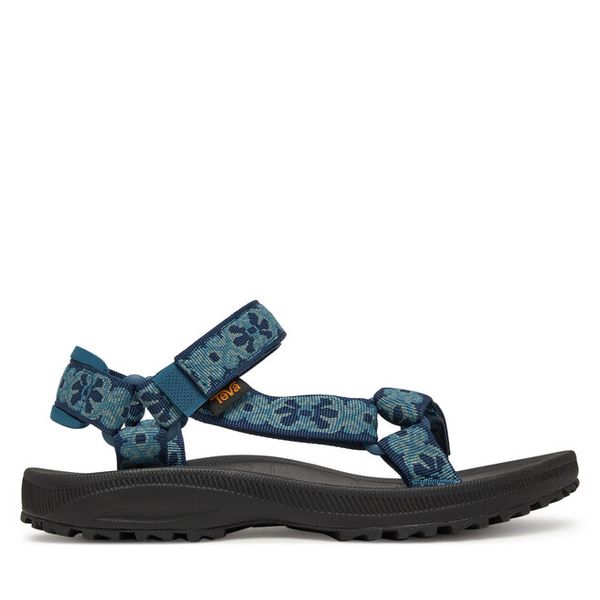 Sandały Teva. Niebieskie sandały damskie Teva, bez wzorów, bez obcasa, na płaskiej podeszwie. Za 309.99 zł.