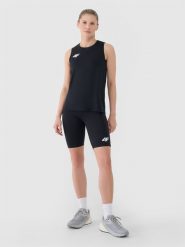 4F Legginsy kolarki treningowe damskie - czarne L. Czarne legginsy damskie 4f, l, bez wzorów, z dzianiny. Za 109.99 zł.