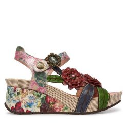 Sandały Laura Vita. Sandały damskie Laura Vita, bez wzorów, bez obcasa, na koturnie. Za 439.99 zł.