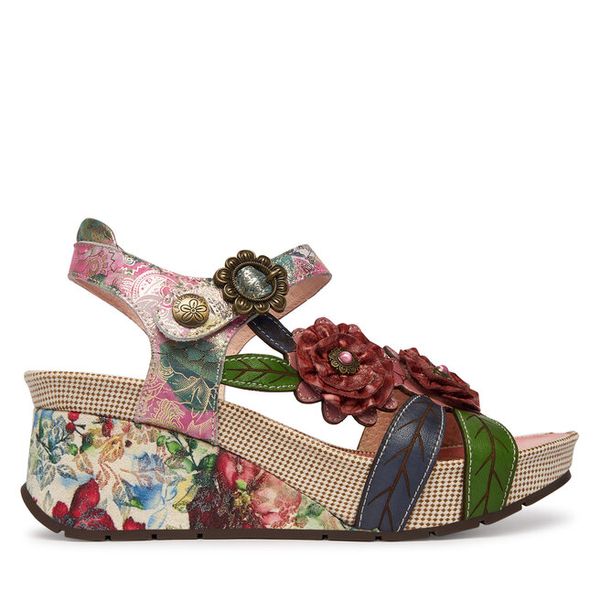 Sandały Laura Vita. Sandały damskie Laura Vita, bez wzorów, bez obcasa, na koturnie. Za 439.99 zł.