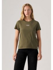 Levi's Koszulka w kolorze khaki rozmiar: XL. Brązowe bluzki damskie Levi's, s, bez wzorów, z bawełny, bez kołnierzyka, bez ramiączek. Za 61.17 zł.