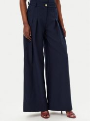 Maryley Spodnie materiałowe 25EB579/43BL Granatowy Regular Fit. Niebieskie spodnie materiałowe damskie Maryley, bez wzorów, z materiału. Za 249.99 zł.