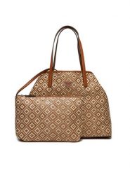 Guess Torebka Vikky HWWR93 18290 Beżowy. Brązowe torebki klasyczne damskie Guess, z aplikacjami, ze skóry, bez dodatków. Za 399.99 zł.