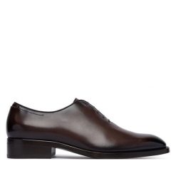 Półbuty BOSS. Brązowe buty wizytowe męskie Boss, bez zapięcia. Za 3,099.00 zł.