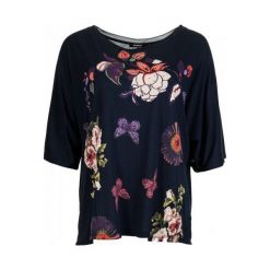Desigual bluzka damska Debovva S ciemnoniebieski. Niebieskie bluzki damskie Desigual, s, bez wzorów, bez kołnierzyka, bez ramiączek. W wyprzedaży za 189.00 zł.
