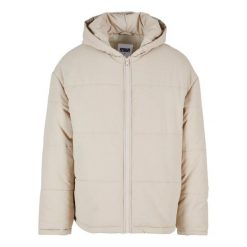 Męska Kurtka Puchowa Z Kapturem. Brązowe kurtki męskie Urban Classics, l, bez wzorów, z puchu, sportowe, z kapturem. Za 323.99 zł.