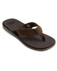 Sandały dla Mężczyzn CARVER SUEDE RECYCLED. Brązowe sandały męskie Quiksilver, z gumy, bez zapięcia. Za 149.99 zł.