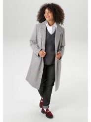 Aniston Płaszcz przejściowy w kolorze czarno-karmelowym rozmiar: 48. Szare płaszcze damskie Aniston, bez wzorów. Za 160.96 zł.