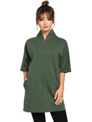 Be Wear Sukienka w kolorze zielonym rozmiar: S. Zielone sukienki damskie Be Wear, na co dzień, s, bez wzorów, bez kołnierzyka, bez ramiączek, mini, proste. Za 69.95 zł.