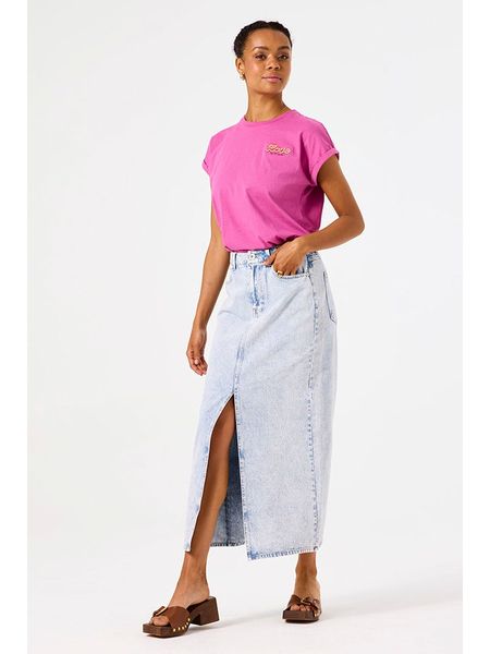 Garcia Spódnica dżinsowa w kolorze błękitnym rozmiar: XL. Niebieskie bluzki damskie Garcia, xl, bez wzorów, z bawełny, midi. Za 173.99 zł.