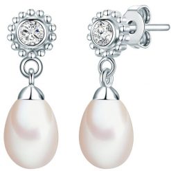 Valero Pearls Kolczyki sztyfty z perłą Kwiat srebro wysokiej próby Cyrkonia Perła hodowlana słodkowodna srebrny 1 ct Damski. Szare kolczyki damskie Valero Pearls, z cyrkonią, srebrne, na sztyftcie. Za 189.99 zł.