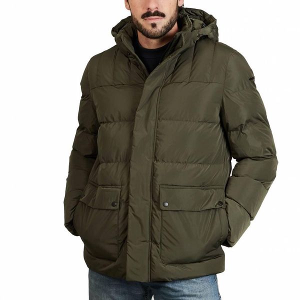 Kurtka GEOX MHILSTONE SHORT JKT Zielony. Zielone kurtki męskie Geox, m, bez wzorów, z tkaniny, casualowe, bez kaptura. Za 509.99 zł.