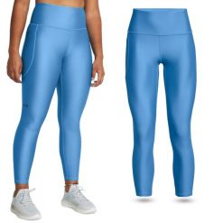 Legginsy treningowe damskie UNDER ARMOUR HeatGear szybkoschnące termoaktywne. Niebieskie bielizna termoaktywna damska Under Armour, xs, bez wzorów. Za 167.99 zł.