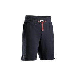 Spodenki Bokserskie 100 Dla Dorosłych Czarne. Czarne szorty męskie OUTSHOCK, bez wzorów, z bawełny. Za 59.99 zł.
