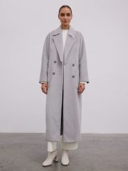 BGN Płaszcz przejściowy w kolorze szarym rozmiar: 38. Szare płaszcze damskie BGN, bez wzorów, z wełny. Za 459.04 zł.