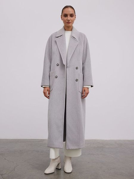 BGN Płaszcz przejściowy w kolorze szarym rozmiar: 36. Szare płaszcze damskie BGN, bez wzorów, z wełny. Za 295.86 zł.