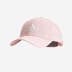 Czapka różowa ADIDAS. Czerwone czapki męskie Adidas, bez wzorów, sportowe. W wyprzedaży za 59.99 zł.