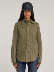 G-Star Koszula w kolorze khaki rozmiar: S. Brązowe koszule damskie G-Star, s, bez wzorów, retro, bez kołnierzyka, bez ramiączek. Za 219.60 zł.