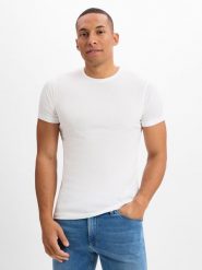Nils Sundström T-shirt Mężczyźni Bawełna biały, S. Białe t-shirty męskie Nils Sundström, m, bez wzorów, z bawełny, bez kołnierzyka. Za 79.95 zł.