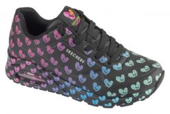 Buty sportowe Sneakersy damskie, Uno - Live Colorfully. Czarne buty sportowe na co dzień damskie Skechers, bez wzorów, z materiału, trekkingowe. Za 449.99 zł.