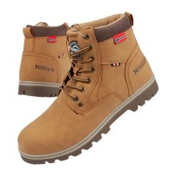 Buty sportowe męskie Geographical Norway WALK-GN CAMEL. Brązowe buty sportowe na co dzień męskie Geographical Norway, na zimę, z gumy, bez zapięcia, trekkingowe. Za 199.00 zł.