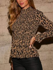 Milan Kiss Koszulka w kolorze jasnobrązowo-czarnym rozmiar: S. Brązowe bluzki damskie Milan Kiss, s, bez wzorów, bez kołnierzyka. Za 173.99 zł.