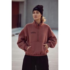 Czapka Beanie z Naszywką - Czarna. Czarne czapki zimowe damskie MOE, z bawełny. Za 96.90 zł.