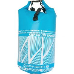 Wodoodporna torba Spinera. Niebieskie torby męskie na ramię SPINERA, bez wzorów, z gumy, na ramię. Za 129.99 zł.