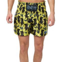 Spodenki do boksu tajskiego Benlee Panther Thai. Czarne szorty męskie Benlee, bez wzorów, z poliesteru, eleganckie. Za 307.00 zł.
