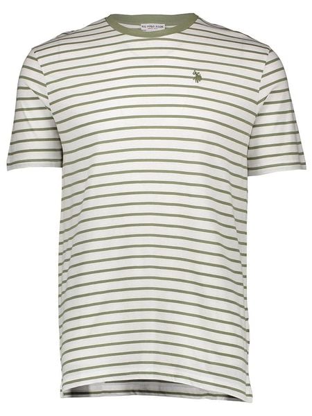 U.S. Polo Assn. Koszulka w kolorze zielono-białym rozmiar: XXL. Zielone koszulki polo męskie U.S. Polo Assn., s, bez wzorów, z bawełny, bez ramiączek. Za 78.66 zł.