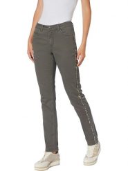 Heine Dżinsy - Slim fit - w kolorze khaki rozmiar: 50. Brązowe jeansy damskie Heine, z podwyższonym stanem. Za 105.38 zł.