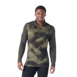 Bluza męska Smartwool Classic Thermal Merino Base Layer 1/4 Zip Boxed. Zielone bluzy bez kaptura męskie Smartwool, l, z wełny. Za 459.99 zł.