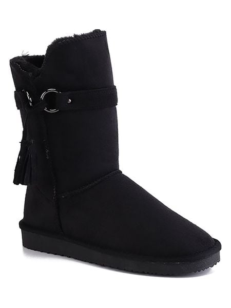 ISLAND BOOT Kozaki zimowe "Crawford" w kolorze czarnym rozmiar: 40. Czarne kozaki damskie Island Boot, z materiału, bez obcasa. Za 165.99 zł.