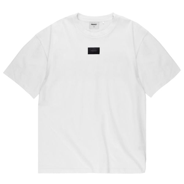 T-shirt sportowy z krótkim rękawem męski Jacquard Label T-shirt. Białe t-shirty męskie Prosto., m, bez wzorów, z bawełny, bez kołnierzyka. Za 129.99 zł.