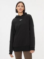 Reebok Bluza Lux H51828 Czarny Oversize. Czarne bluzy bez kaptura damskie Reebok, s, z bawełny. Za 179.99 zł.