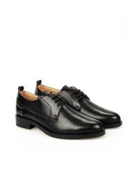 Geox Półbuty "Brogue" | D02HMG 00043 | Brogue | Kobieta | Czarny. Czarne kozaki damskie Geox, bez wzorów, ze skóry, bez obcasa. W wyprzedaży za 289.00 zł.