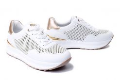 INBLU IN-377 001 biały, półbuty sportowe damskie. Białe półbuty damskie Inblu, bez wzorów, sportowe, bez obcasa. Za 132.93 zł.