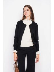 ASSUILI Kardigan w kolorze czarnym rozmiar: 42. Czarne kardigany damskie Assuili, bez wzorów. Za 113.99 zł.