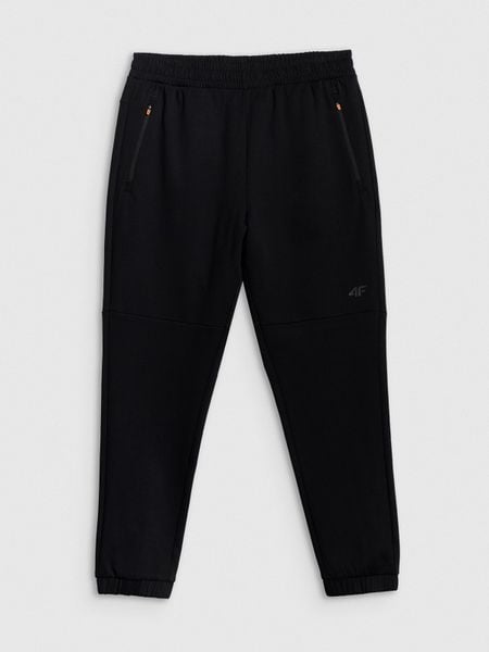 4F Spodnie dresowe joggery męskie - czarne XXL. Czarne spodnie dresowe męskie 4f, bez wzorów, z dresówki. W wyprzedaży za 119.99 zł.