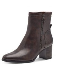 Marco Tozzi Botki w kolorze brązowym rozmiar: 38. Brązowe botki damskie Marco Tozzi, eleganckie, bez obcasa, bez zapięcia. Za 154.79 zł.