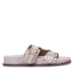 Klapki Sergio Bardi. Brązowe klapki damskie Sergio Bardi, bez wzorów, bez obcasa. Za 279.99 zł.