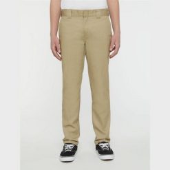 Spodnie Dickies 872 khaki. Zielone spodnie materiałowe męskie Dickies, bez wzorów, z bawełny, eleganckie. Za 317.25 zł.